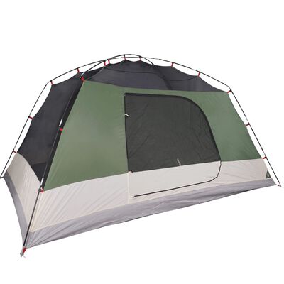 vidaXL Tente de camping avec porche 4 personnes vert imperméable