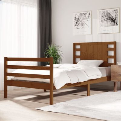 Cadre de lit pour matelas 100x200 cm en bois de pin, couleur