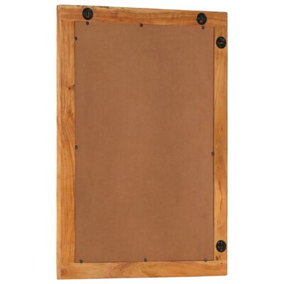 vidaXL Miroir salle de bain 50x70x2,5 cm bois massif d'acacia et verre