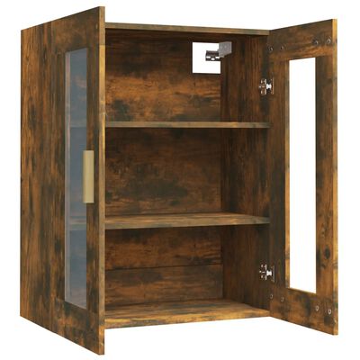 vidaXL Armoire murale suspendue Chêne fumé 69,5x34x90 cm