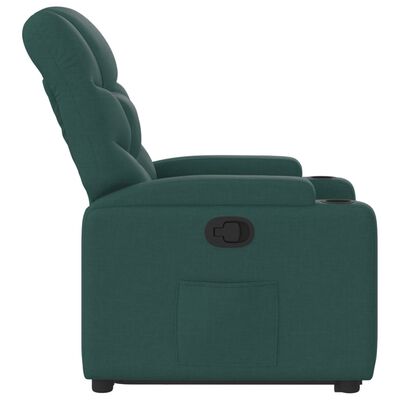 vidaXL Fauteuil inclinable vert foncé tissu