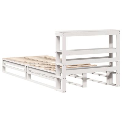 vidaXL Cadre de lit sans matelas blanc 90x200 cm bois de pin massif