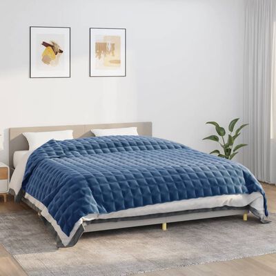 vidaXL Couverture lestée Bleu 235x290 cm 11 kg Tissu