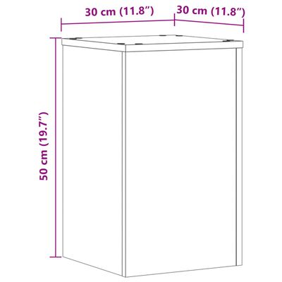 vidaXL Supports pour plantes 2 pcs chêne marron bois d'ingénierie