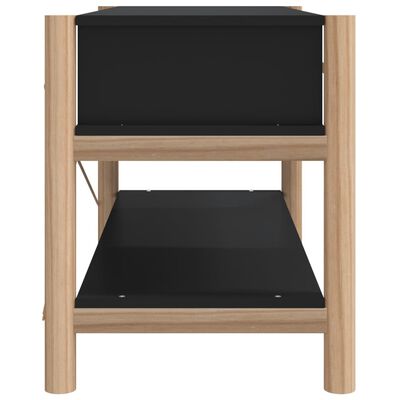 vidaXL Meuble TV Noir 82x38x45 cm Bois d'ingénierie