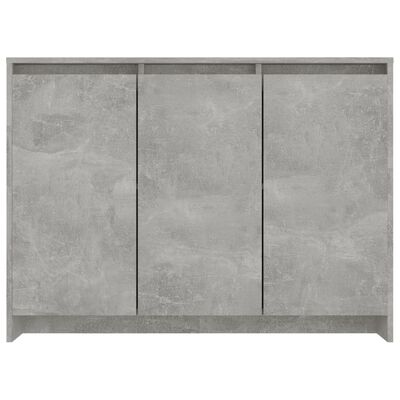 vidaXL Buffet Gris béton 102x33x75 cm Bois d'ingénierie