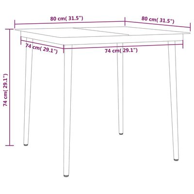 vidaXL Ensemble à manger de jardin 5 pcs Anthracite