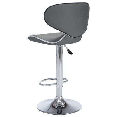 vidaXL Tabourets de bar lot de 2 gris similicuir