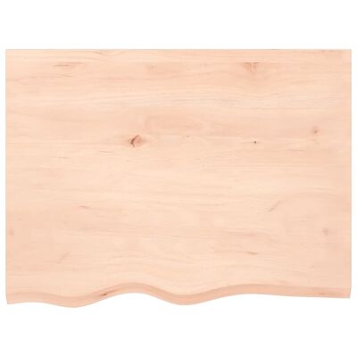 vidaXL Dessus de table 80x60x(2-6) cm bois de chêne massif non traité