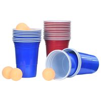 vidaXL Ensemble de table de bière-pong 0,5 L Plastique