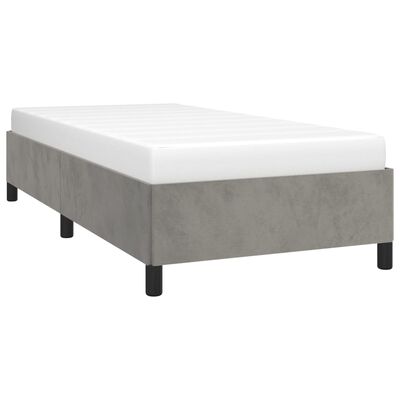 vidaXL Cadre de lit sans matelas gris clair 100x200 cm velours