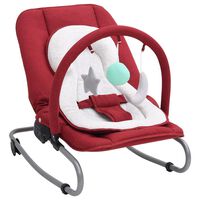 vidaXL Transat pour bébé Rouge Acier