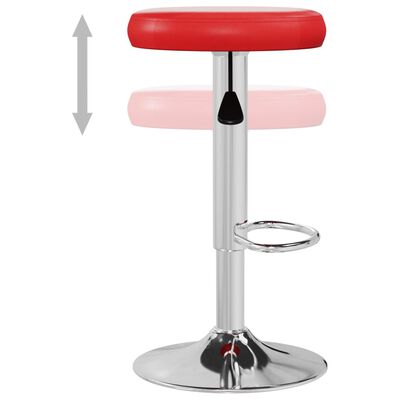 vidaXL Tabourets de bar lot de 2 rouge similicuir