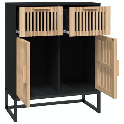 vidaXL Buffet noir 60x30x75 cm bois d'ingénierie