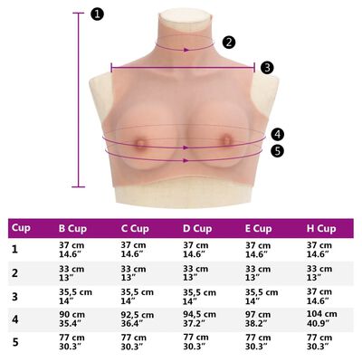 vidaXL Plastron en silicone naturel coupe B