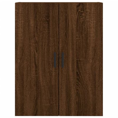 vidaXL Buffet haut Chêne marron 69,5x34x180 cm Bois d'ingénierie