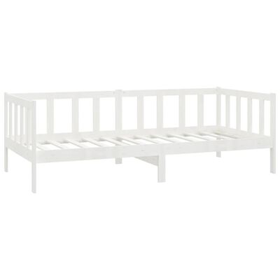 vidaXL Lit de jour sans matelas blanc bois de pin massif 90x200 cm