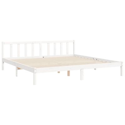 vidaXL Cadre de lit sans matelas blanc bois de pin massif