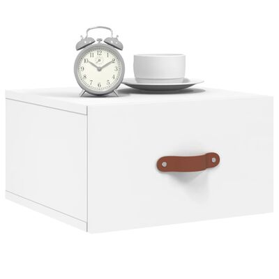 vidaXL Tables de chevet murales 2 pcs blanc 35x35x20 cm