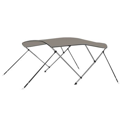 vidaXL Auvent bimini à 3 arceaux gris 183x196x137 cm