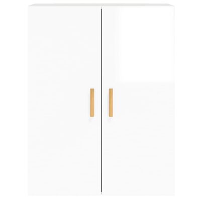 vidaXL Armoires murales 2 pcs blanc brillant bois d'ingénierie