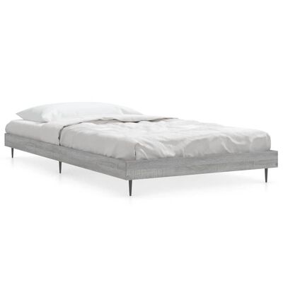 vidaXL Cadre de lit sans matelas sonoma gris 100x200 cm