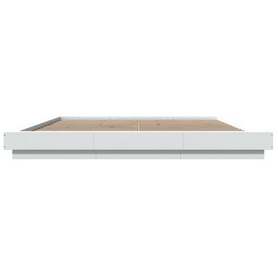 vidaXL Cadre de lit sans matelas blanc 200x200 cm