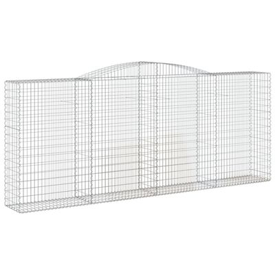 vidaXL Paniers à gabions arqués 4 pcs 400x50x160/180 cm fer galvanisé