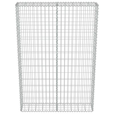 vidaXL Mur à gabion avec couvercles Acier galvanisé 100x20x150 cm