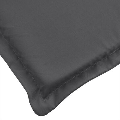 vidaXL Coussin de chaise longue anthracite mélangé 186x58x3 cm tissu