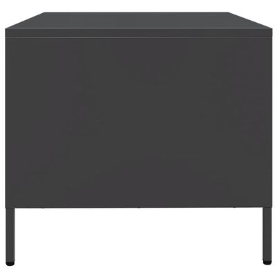 vidaXL Meuble TV noir 68x50x43,5 cm acier laminé à froid