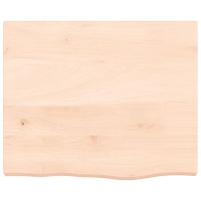 vidaXL Comptoir de salle de bain 60x50x(2-4) cm bois massif non traité