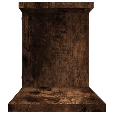 vidaXL Étagère TV murale Chêne fumé 125x18x23 cm Bois d'ingénierie