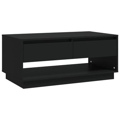 vidaXL Table basse Noir 102,5x55x44 cm Bois d'ingénierie