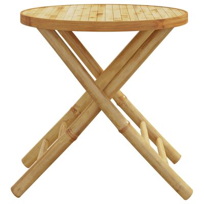 vidaXL Table de jardin pliable Ø45x45 cm bambou