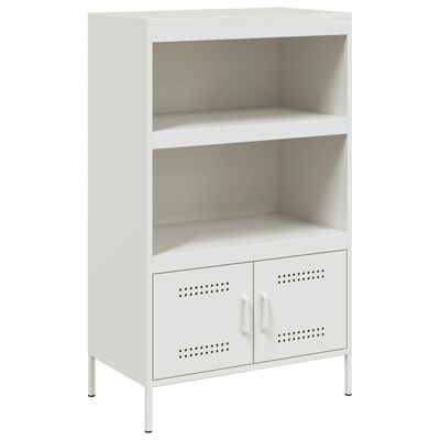 vidaXL Buffet haut blanc 68x39x113 cm acier