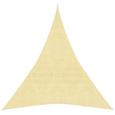 vidaXL Voile d'ombrage 160 g/m² Beige 5x6x6 m PEHD