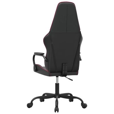 vidaXL Chaise de jeu Noir et rouge bordeaux Similicuir