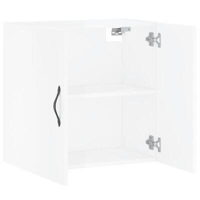 vidaXL Armoire murale Blanc brillant 60x31x60 cm Bois d'ingénierie