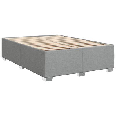 vidaXL Cadre de lit sans matelas gris clair 140x200 cm tissu