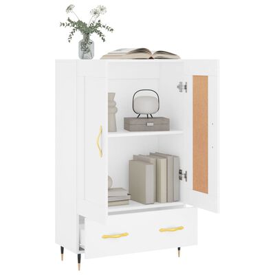 vidaXL Buffet haut blanc 69,5x31x115 cm bois d'ingénierie