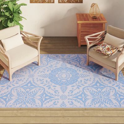 vidaXL Tapis d'extérieur bleu azuré 140x200 cm PP