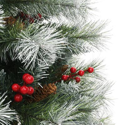 vidaXL Sapin de Noël artificiel avec pommes de pin et baies 120 cm