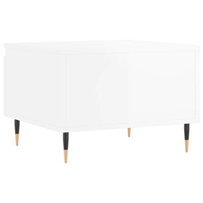 vidaXL Table basse blanc brillant 50x46x35 cm bois d'ingénierie