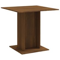 vidaXL Table à dîner Chêne marron 80x80x75 cm Bois d'ingénierie