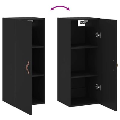 vidaXL Armoire murale noir 34,5x34x90 cm