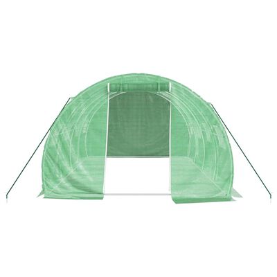 vidaXL Serre avec cadre en acier vert 12 m² 4x3x2 m