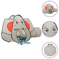 vidaXL Tente de jeu pour enfants 250 balles Éléphant Gris 174x86x101cm