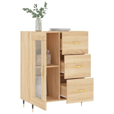 vidaXL Buffet chêne sonoma 69,5x34x90 cm bois d'ingénierie