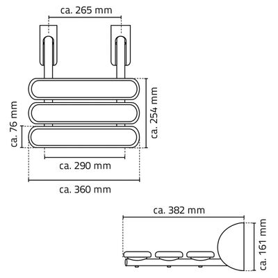 RIDDER Siège de douche rabattable Pro Blanc